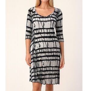 MIRACLEBODY by Miraclesuit Women's Marilyn 3/4 Sleeve Pullover Dress SZ SM